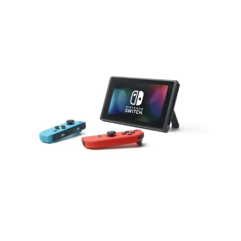 Nintendo Switch - OLED Model with Neon Red & Neon Blue Joy-Con - Hong Kong Version (HK Charger with HK to US Plug Adapter) Free Shipping