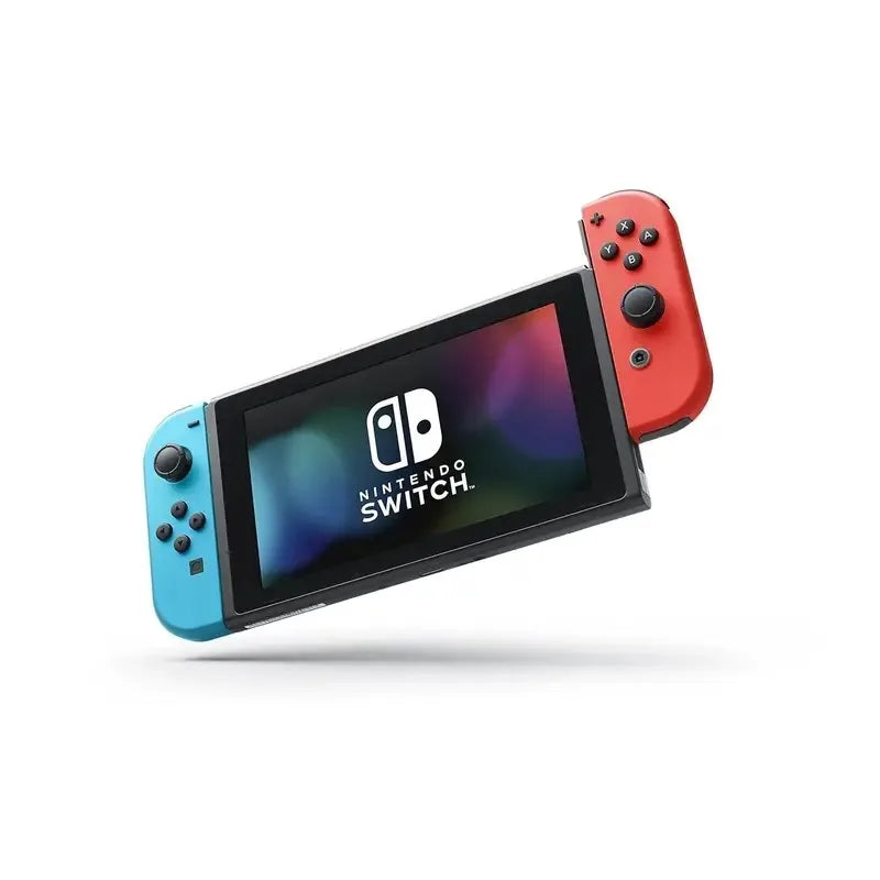 Nintendo Switch - OLED Model with Neon Red & Neon Blue Joy-Con - Hong Kong Version (HK Charger with HK to US Plug Adapter) Free Shipping