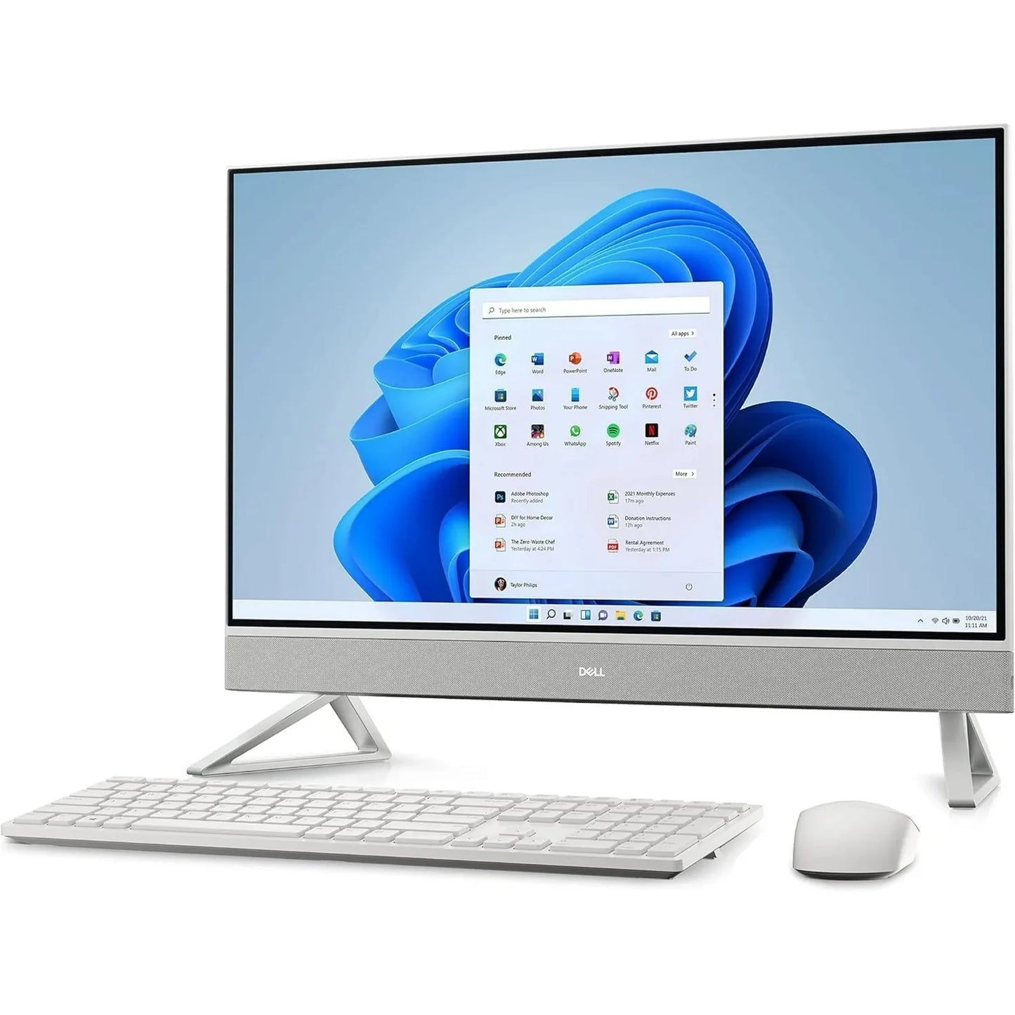 Dell Inspiron 27" All-In-One Desktop,Intel Core 7-150U,64GB RAM,2TB SSD,‎NVIDIA GeForce MX570A,Windows 11,White