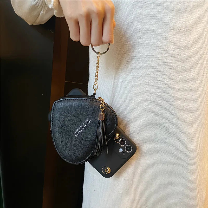 Big Love heart wallet lipstick bag crossbody lanyard girl gift case for iphone 16Pro Max 15 12 11 13 14Pro Max Xs Xr 8plus cover