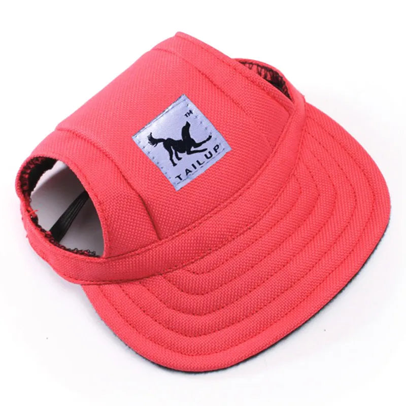 Cute Dog Baseball Hat Canvas Cap Adjustable With Ear Holes For Small Pet Dog Cats Outdoor Accessories Outdoor Pet Products 7D35 FREE Shipping