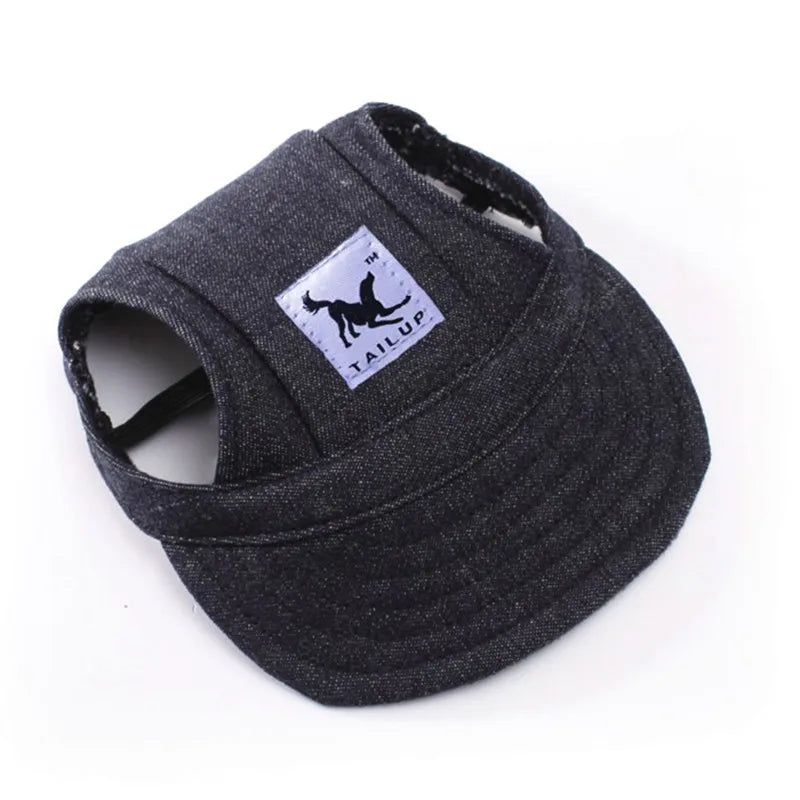 Cute Dog Baseball Hat Canvas Cap Adjustable With Ear Holes For Small Pet Dog Cats Outdoor Accessories Outdoor Pet Products 7D35 FREE Shipping