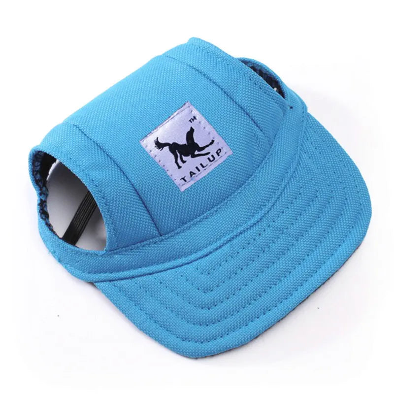 Cute Dog Baseball Hat Canvas Cap Adjustable With Ear Holes For Small Pet Dog Cats Outdoor Accessories Outdoor Pet Products 7D35 FREE Shipping