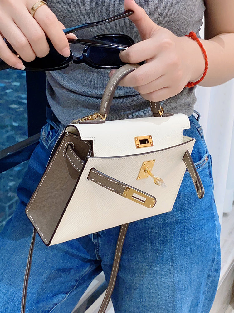 Mini High-End Second-Generation Crocodile Pattern Shoulder Kely Bag