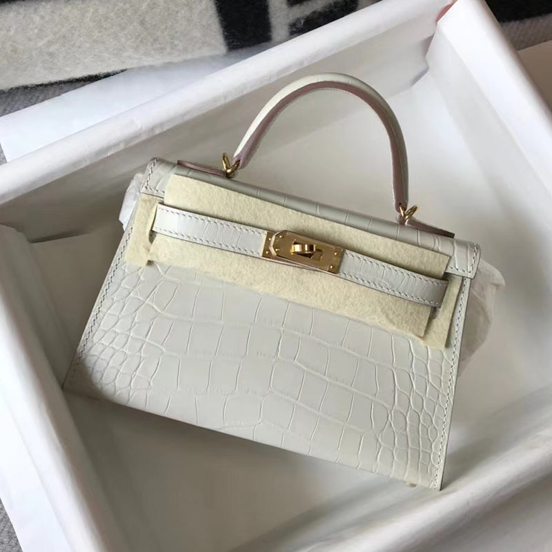 Mini High-End Second-Generation Crocodile Pattern Shoulder Kely Bag