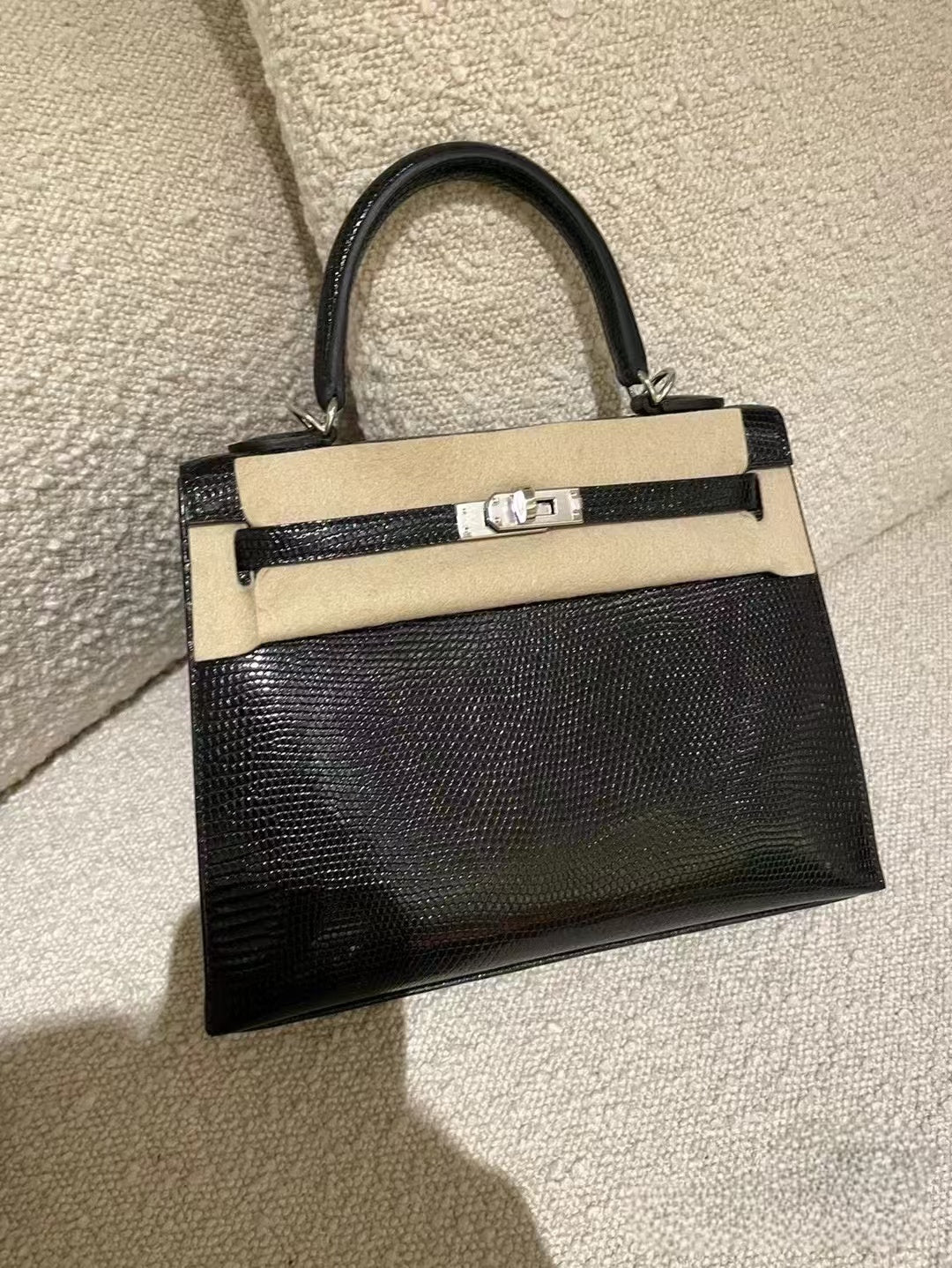 Mini High-End Second-Generation Crocodile Pattern Shoulder Kely Bag