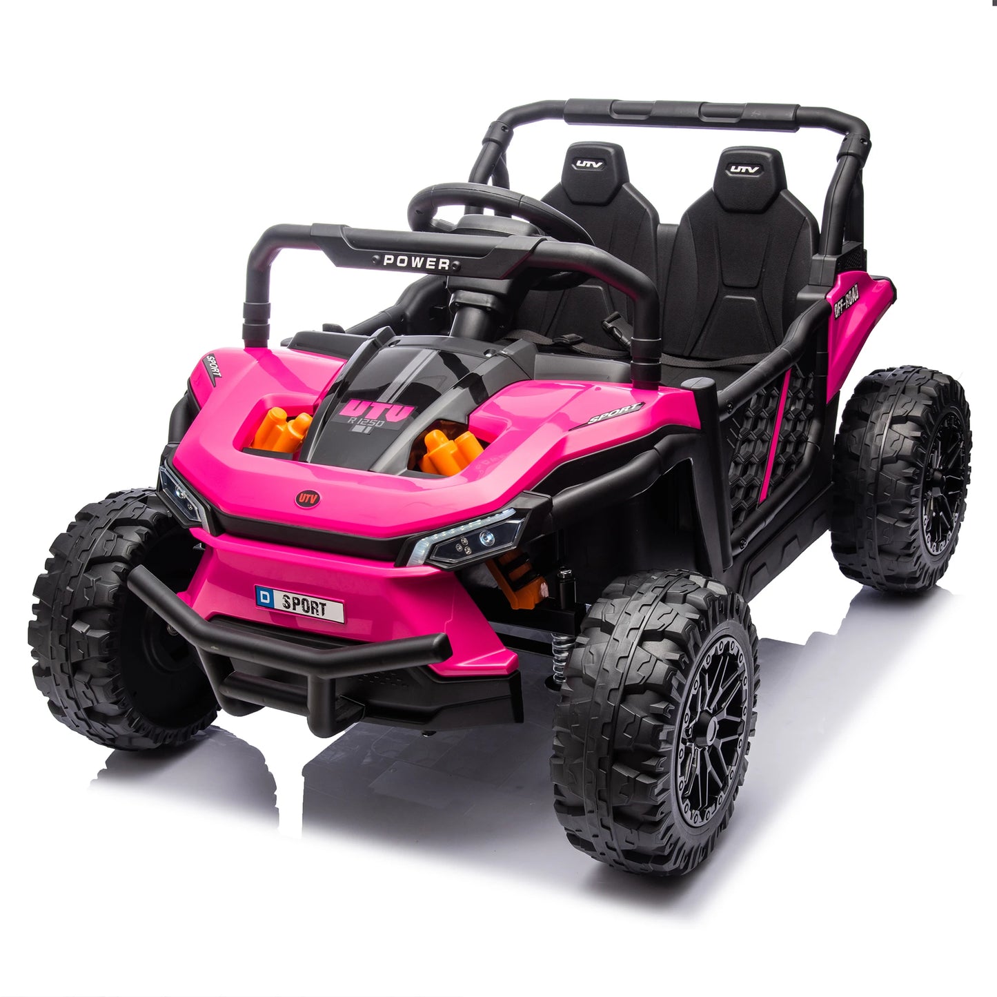 24v Kids Ride On Utv,Electric Toy For Kids W/Parents Remote Control,Four Wheel Suspension,Low Start,Adjustable Speed Car Toys