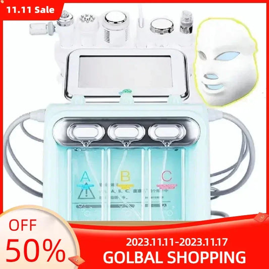 New Arrival! 7 In 1 H2O2 Water Oxygen Jet Peel Hydro Beauty Skin Cleansing Hydrofacial Machine Facial Machine Water Aqua Peeling FREE Shipping