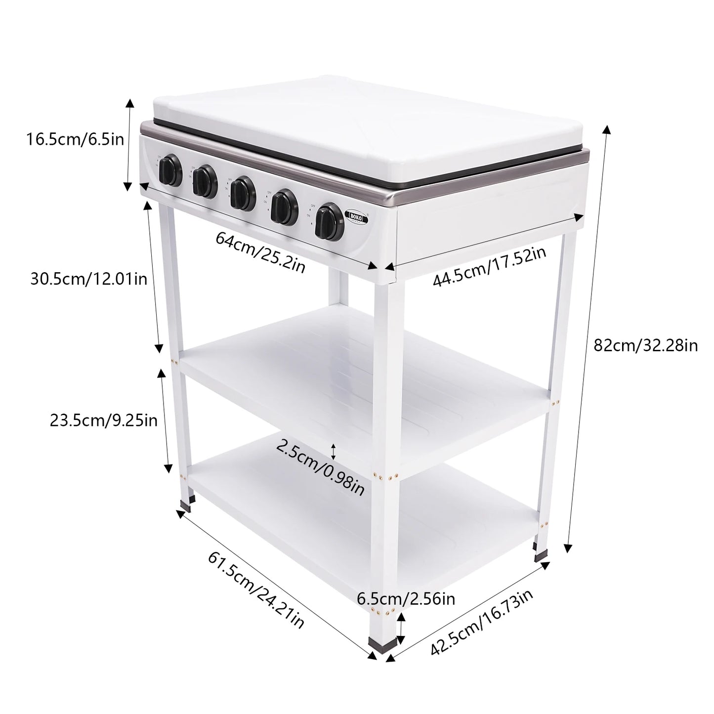 4/5 Burners Independent Control Natural Gas Stove Removable Propane Gas Stove with Cover for Outdoor Camping RV Travel FREE Shipping