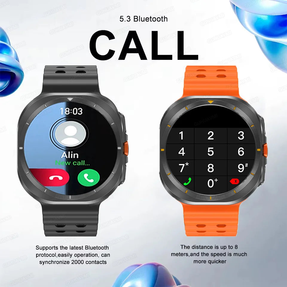 New Galaxi Watch 7 Ultra Smart Watch Men 32GB Memory Video GPS NFC 47mm AMOLED Fitness Tracker Health Smartwatch For Samsung