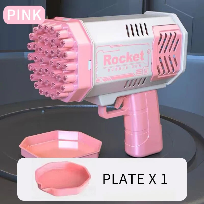 Bazooka Bubble Gun Kids Toys Rocket 69 Holes Soap Bubbles Machine Gun Shape Automatic Blower With Light Pomperos Outdoor Toy Gifts Party FREE Shipping