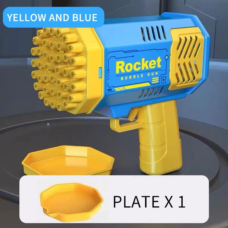 Bazooka Bubble Gun Kids Toys Rocket 69 Holes Soap Bubbles Machine Gun Shape Automatic Blower With Light Pomperos Outdoor Toy Gifts Party FREE Shipping