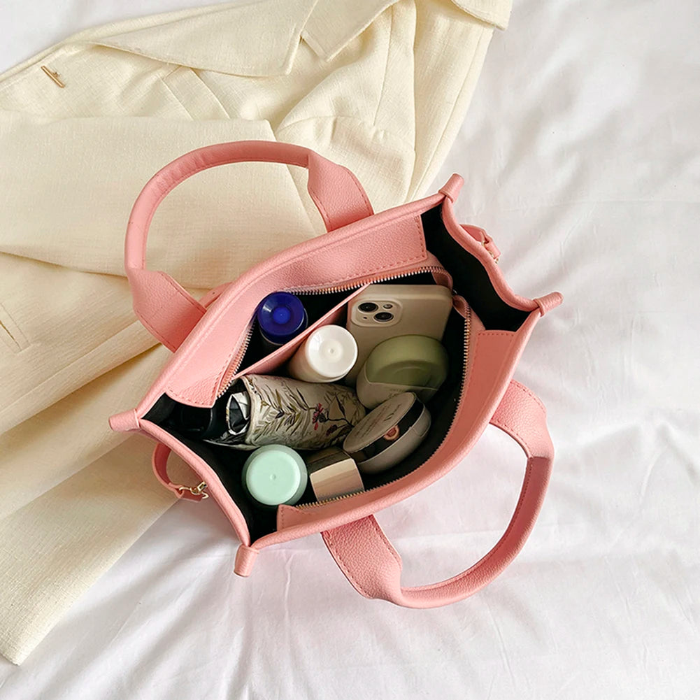 New The Tote Bag Letter Printed Sequins Top-Handle Bag Women Leather Handbag Luxury Designer Glitter Shoulder Crossbody Bag 2023