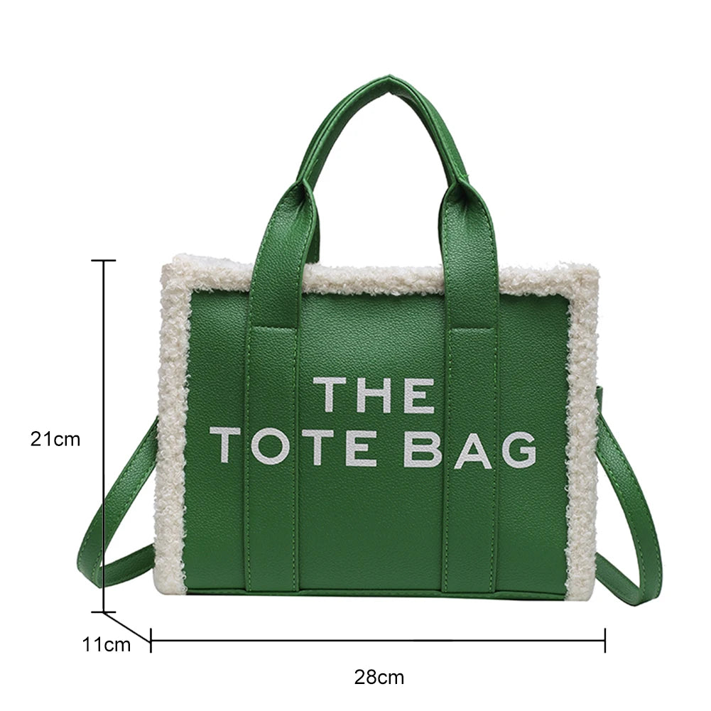 New The Tote Bag Letter Printed Sequins Top-Handle Bag Women Leather Handbag Luxury Designer Glitter Shoulder Crossbody Bag 2023