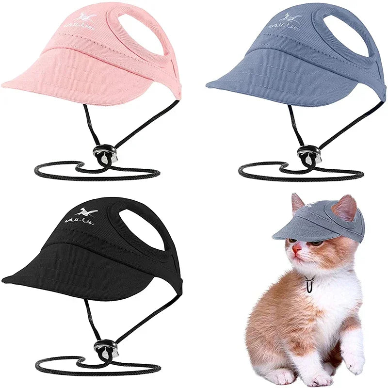 Small Puppy Pets Summer Solid Color Cap Dog Baseball Visor Hat Outdoor Accessories Sun Bonnet Travelhelmet FREE Shipping