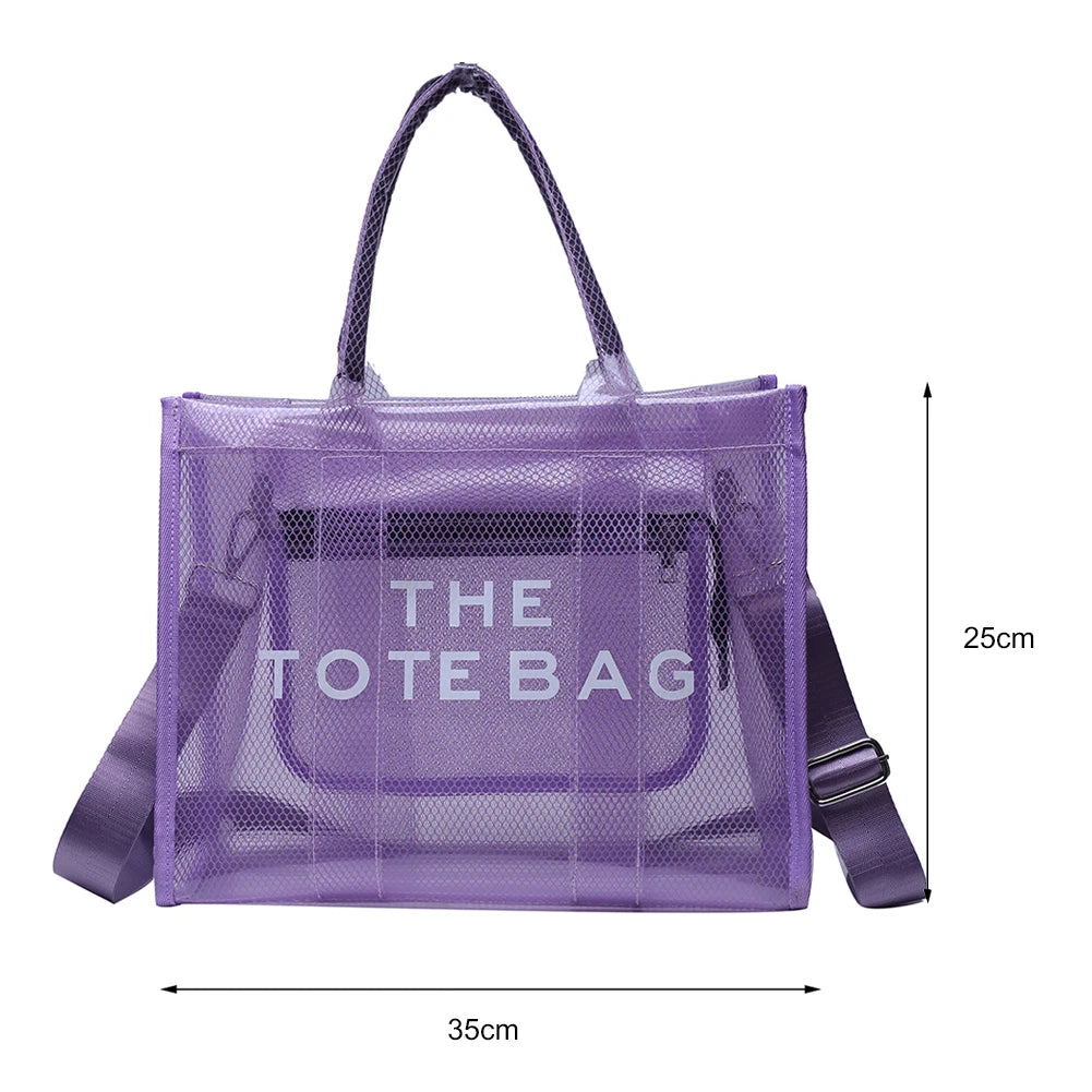 New The Tote Bag Letter Printed Sequins Top-Handle Bag Women Leather Handbag Luxury Designer Glitter Shoulder Crossbody Bag 2023