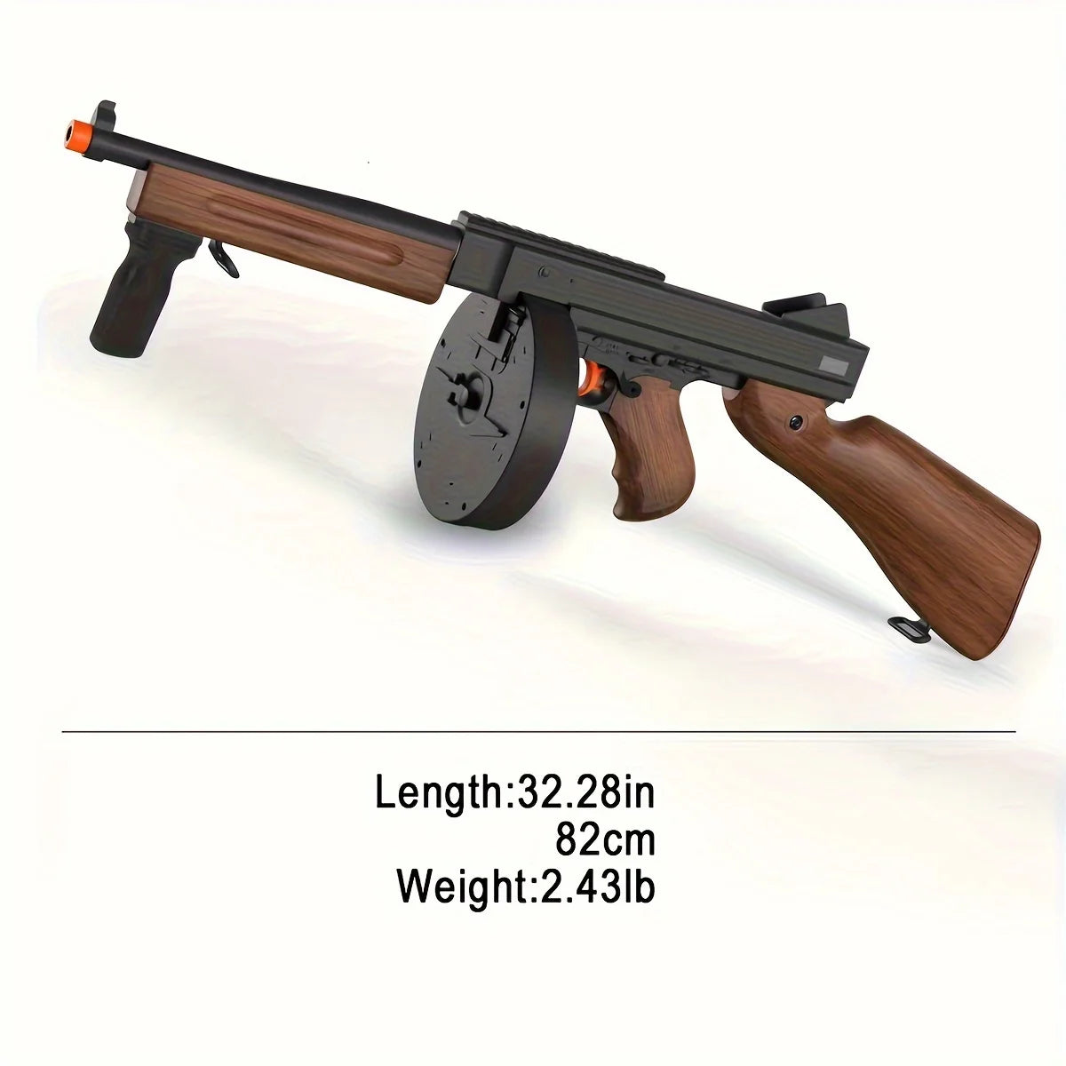 Large Thomson M1928 Blaster with Drum - Electric Automatic Blaster,Perfect Gift for Christmas, Halloween, Thanksgiving Outdoor G