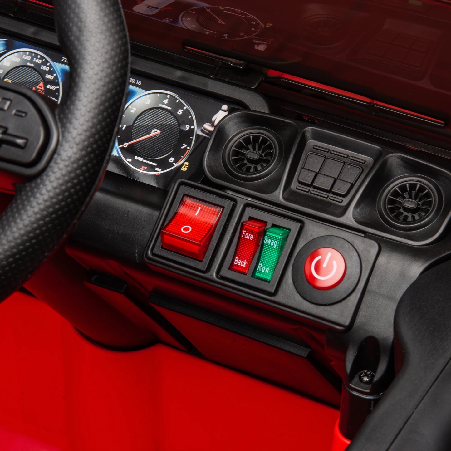 24V 4WD Kids Ride-On Pickup Truck - Remote Control,Music,Lights,Rocking Chair Mode,Trunk Space,for Little Adventurers Aged 3-6