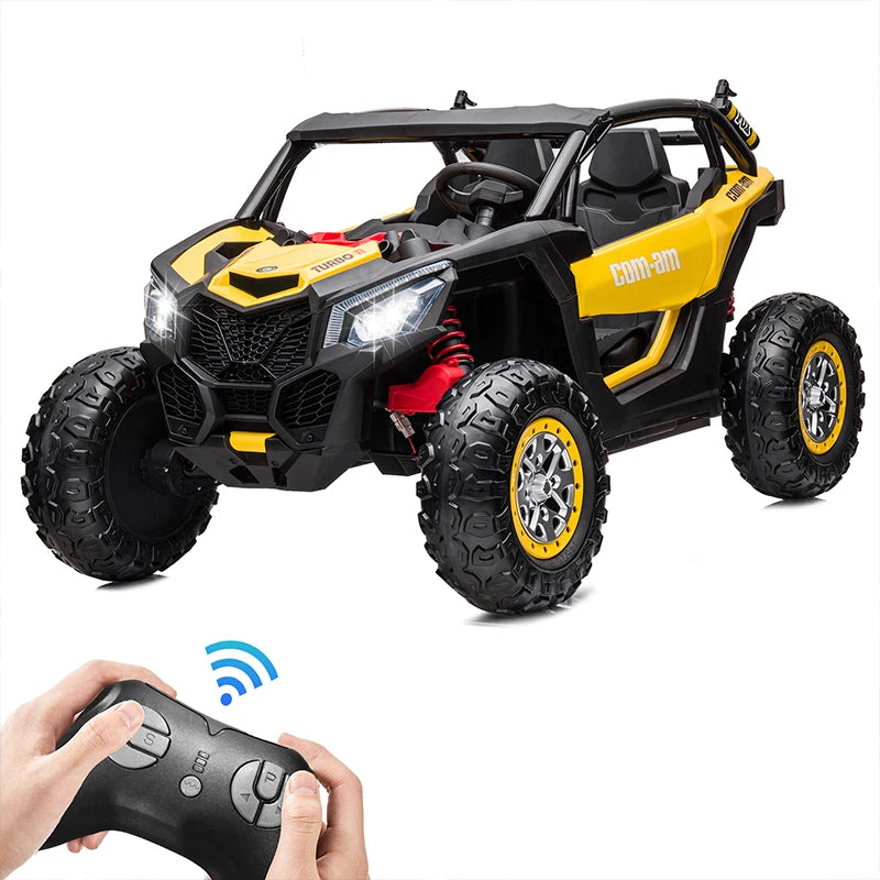 24V Kids Ride On Toy Car 7A Electric Vehicle UTV Car Toys for Ages 3-8 Kids Gifts with Parents Remote Control Speed Adjustable