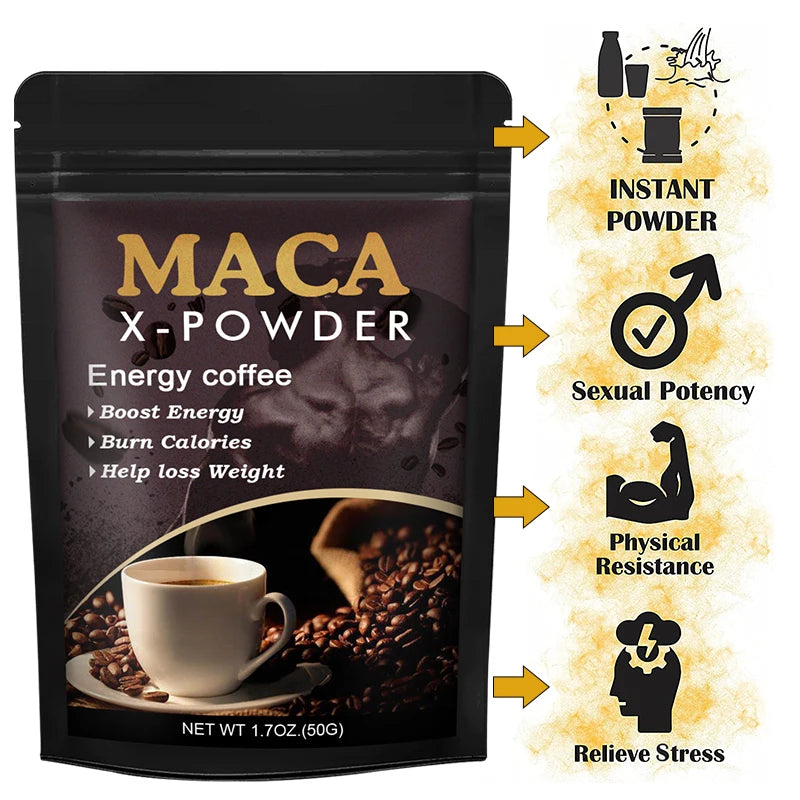 BEWORTHS Maca Root Coffee- Natural Energy Supplement,Supports Athletic Performance and Motivation,Builds Muscle and Strengthens FREE SHIPPING