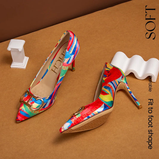 High Heels Carolina Herrera Luxurious Color Matching Design and Exquisite Color Contrast Versatile High Heels Fashionable Women's New High Heels CH Free Shipping