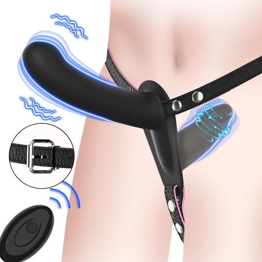 Wearable Double Vibrators Penetration G-Spot Strap On Dildo Panties for Lesbian Vagina Massager Couples Sex Toys Adult Products Free Shipping