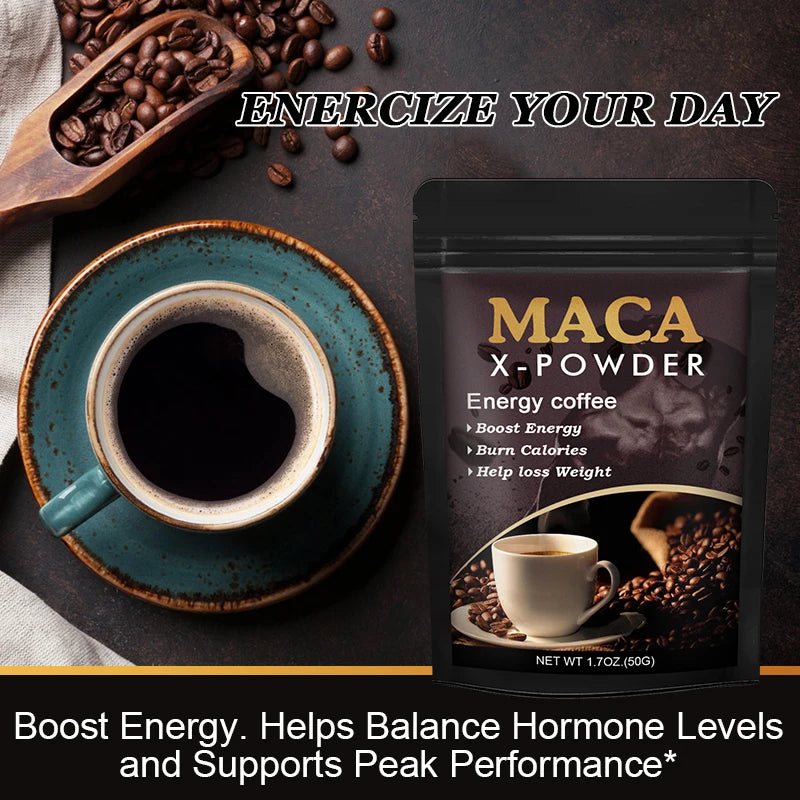 BEWORTHS Maca Root Coffee- Natural Energy Supplement,Supports Athletic Performance and Motivation,Builds Muscle and Strengthens FREE SHIPPING