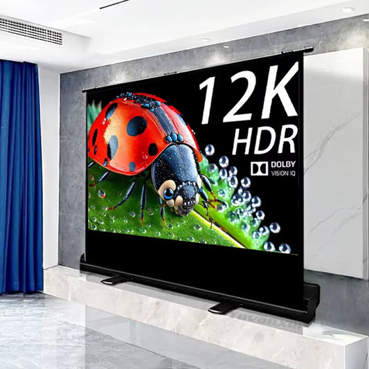 Proyector Universal Portable Floor Standing Pull Up Projection Screen 16:9 4:3 16:10 Full Screen for Normal UST Projectors 4K 3D Supported Free Shipping