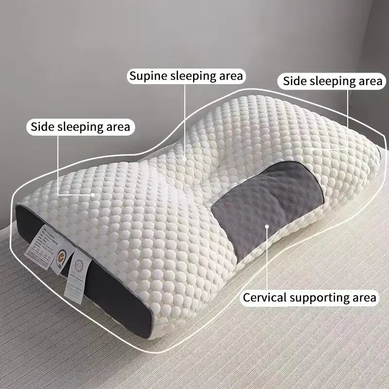 NEW Honeycomb massage pillow pillow to protect cervical vertebra to help sleep home pillow core antibacterial and anti-mite