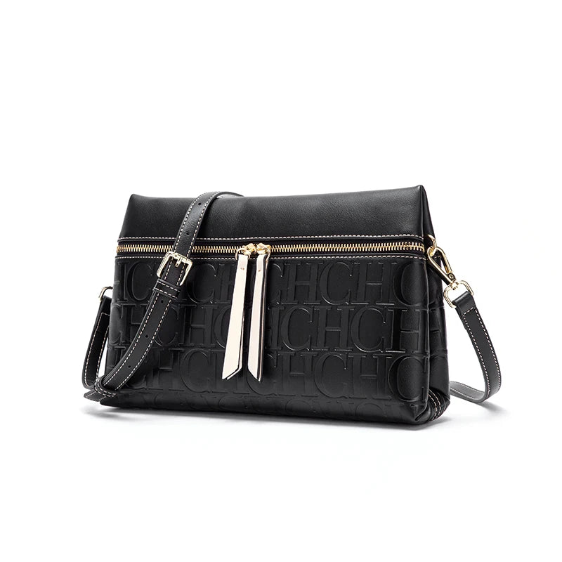 CH High Fashion Ladies Shoulder Bag Daily Commuter Versatile Small Square Women's Crossbody Bag Pure Colour Letter Print Design