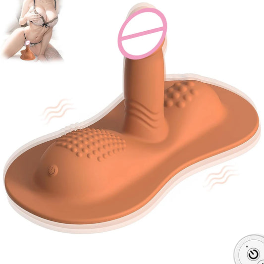 Mat Style Penetration Dildo Double Stimulation Vibrator Clitoris G-spot Anal Massage Masturbator Adult Female Sex Toys FREE Shipping