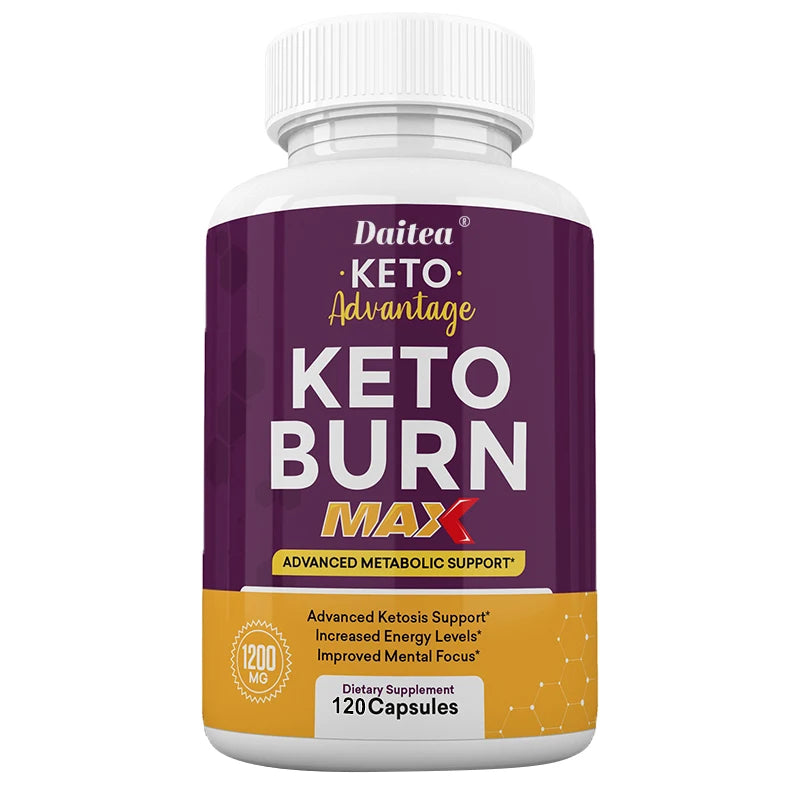 Fat Burn Keto Capsules - Metabolism, Healthy Weight Management, Energy, Muscle Mass Ketosis Support for Men Women 120 Capsules FREE Shipping