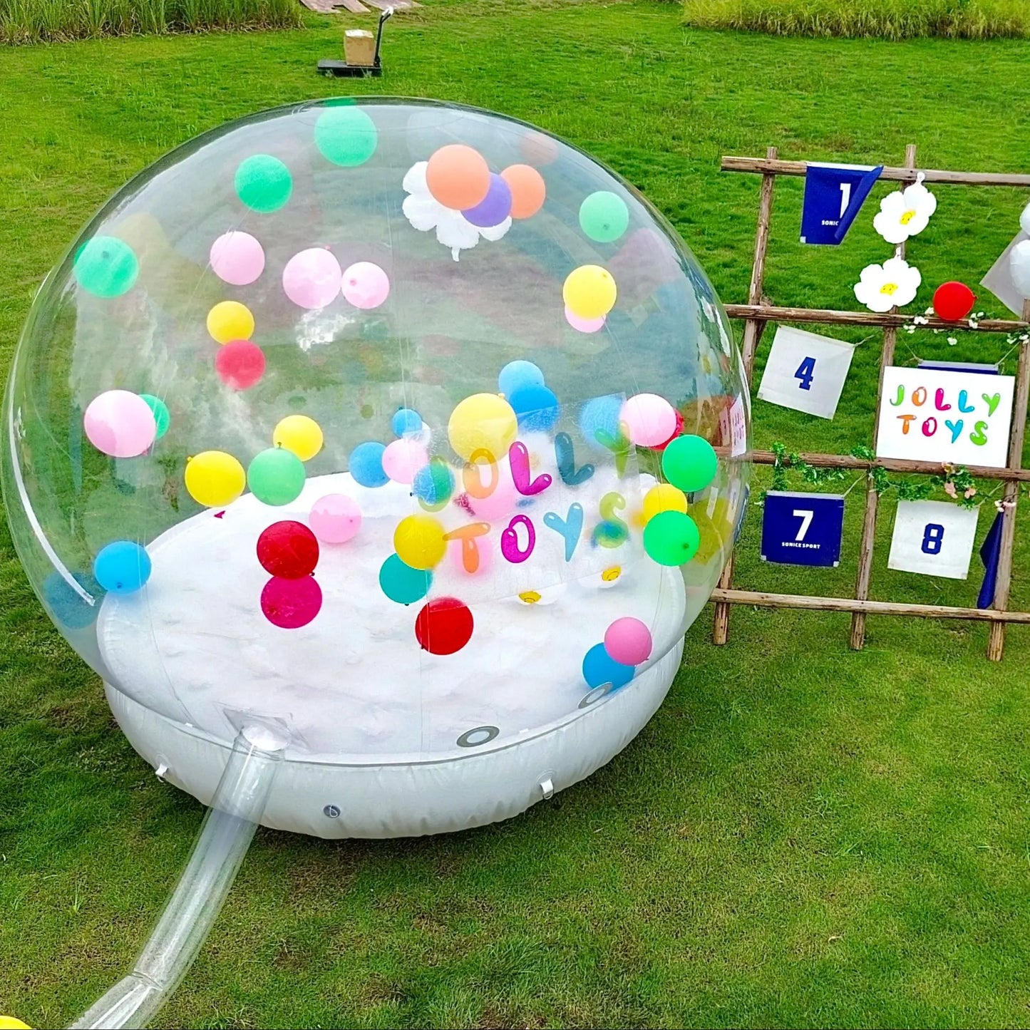 JOLLY TOYS Inflable Balloon inflatable bubble house with trampoline and transparent dome PVC material  with blower FREE SHIPPING