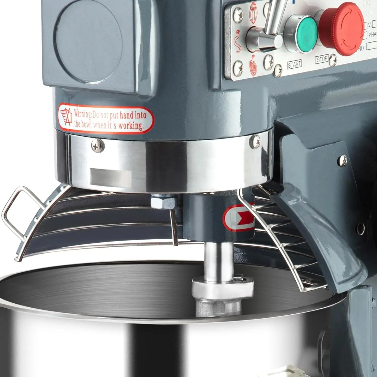 15QT 600w 3-Speed Commercial Stand Mixer With Tainless Steel Bowl, Dough Hook, Whisk, Heavy Duty Mixer With Safety Guard