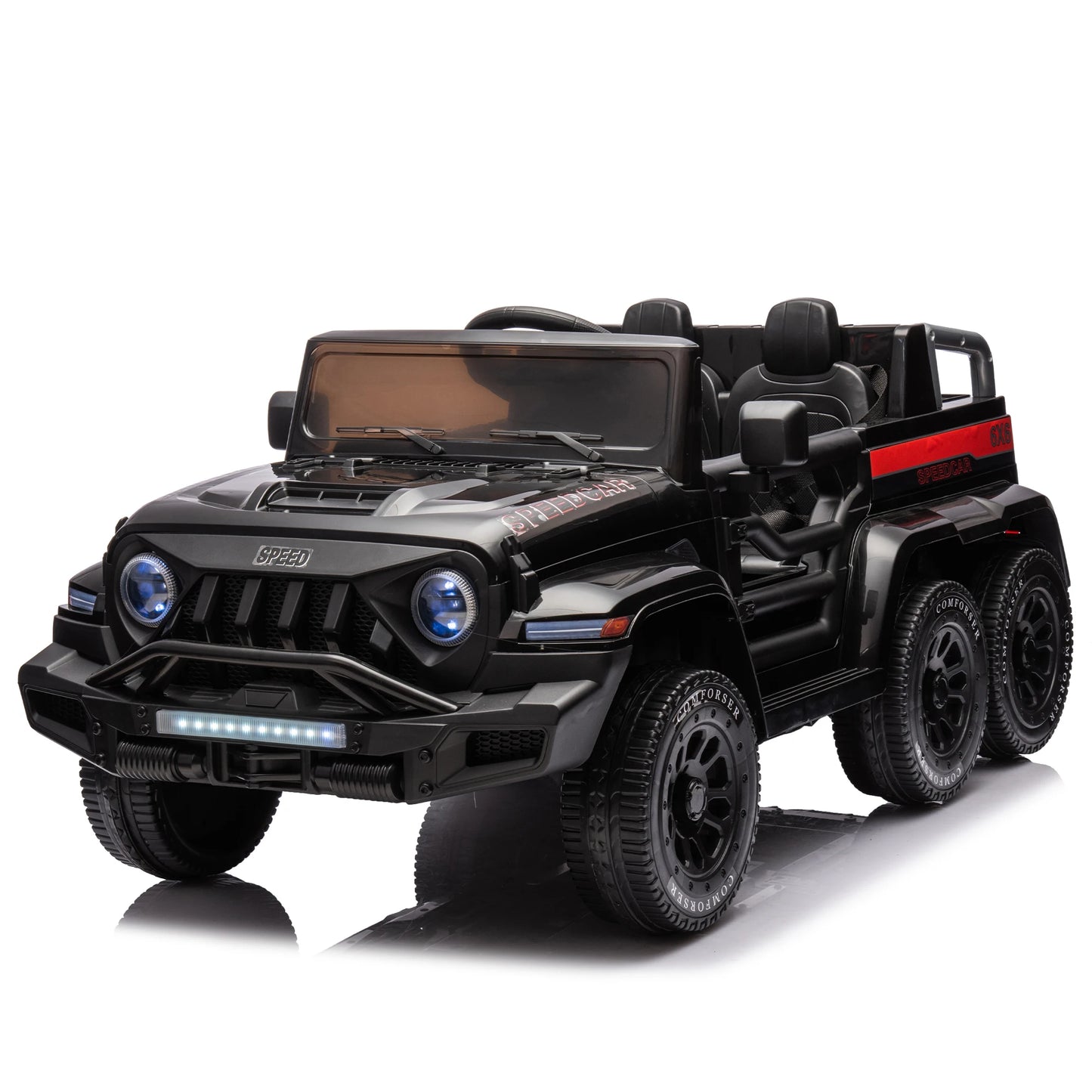 24V 4WD Kids Ride-On Pickup Truck - Remote Control,Music,Lights,Rocking Chair Mode,Trunk Space,for Little Adventurers Aged 3-6