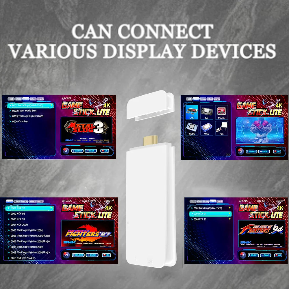 M8 4K Pro Game Stick Mini TV Handheld Game Console Wireless Gamepads Video Game 20000+ Retro HD Output Two-player for PS1 Atari nintendo FREE Shipping