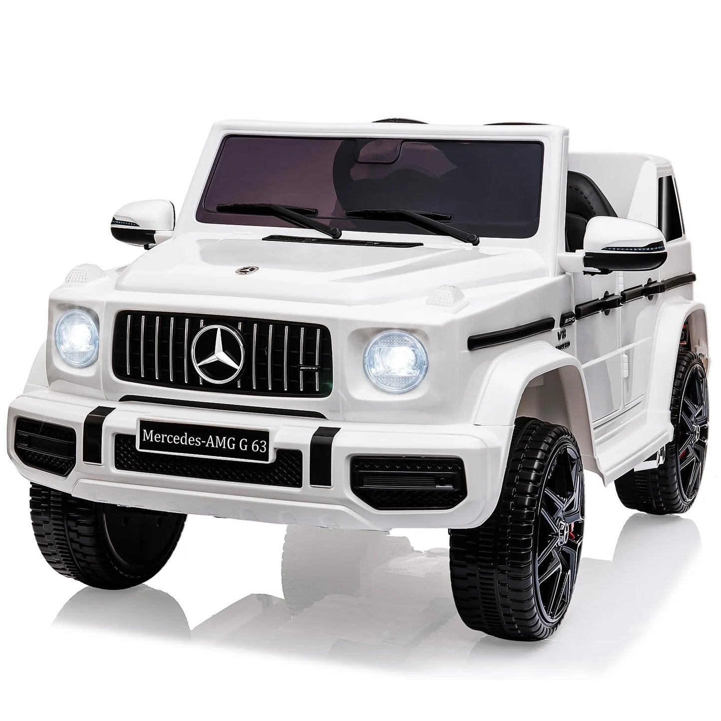 12V Kids Ride On Car, Electric Vehicles w/Parent Remote Control, Spring Suspension, 3 Speeds, LED Lights, Music, 4 Wheeler