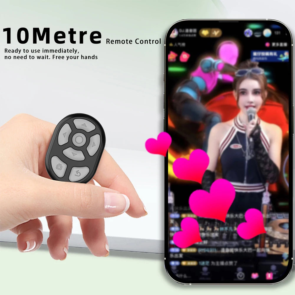 Wireless Bluetooth Ring Remote Control Fingertip Selfie Video Controller For Tik Tok Page Turner Browsing For for iOS Android