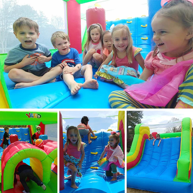YARD Giant Inflatable Jumping Castle 6.5*3*2.5m Big Bounce House With Large Slide Trampoline Inflatable Bouncer Obstacle Slides