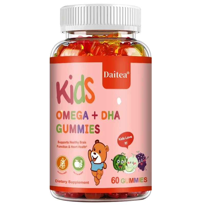 Children's OMEGA+DHA Gummies - Supports The Brain, Joints, Heart, Eyes and Immune System - Contains Omega 3 6 9 + DHA, Vitamin C FREE SHIPPING