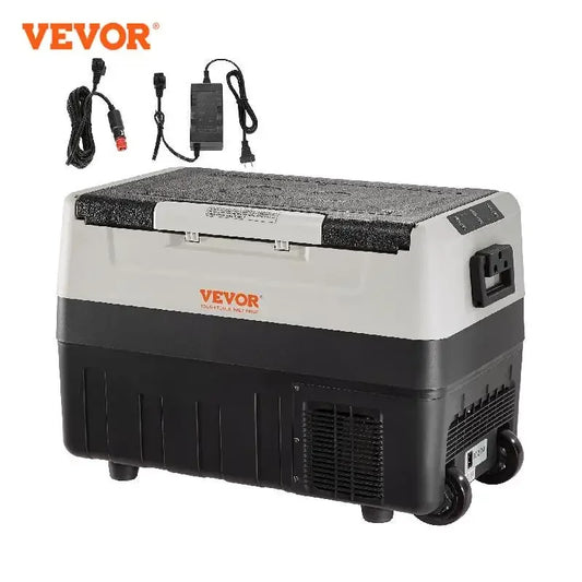 VEVOR CAR Refridge Mini Refrigerator 35L/45L/55L Portable Foldable Handle with Wheel Compressor Freezer for Camping Picnics Free Shipping