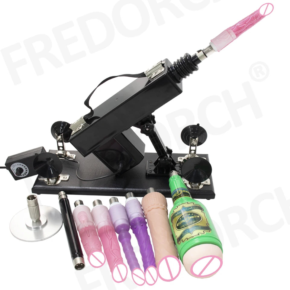 FREDORCH Sex Machine for Woman Adjustable Masturbating Pumping with 3XLR Accessories Sex Gun Love Machine for Men Adult Toys FREE Shipping