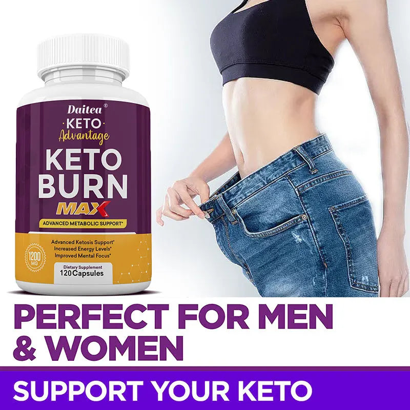 Fat Burn Keto Capsules - Metabolism, Healthy Weight Management, Energy, Muscle Mass Ketosis Support for Men Women 120 Capsules FREE Shipping
