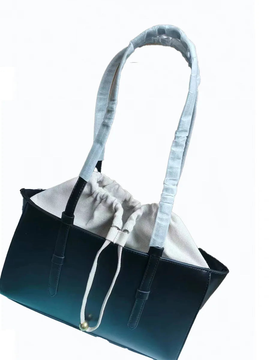 Luxury Fashionable High-quality Shoulder Bag Wild Drawers Bouquet Mouth Handbag Multifunctional Soft Leather Messenger Bag FREE Shipping