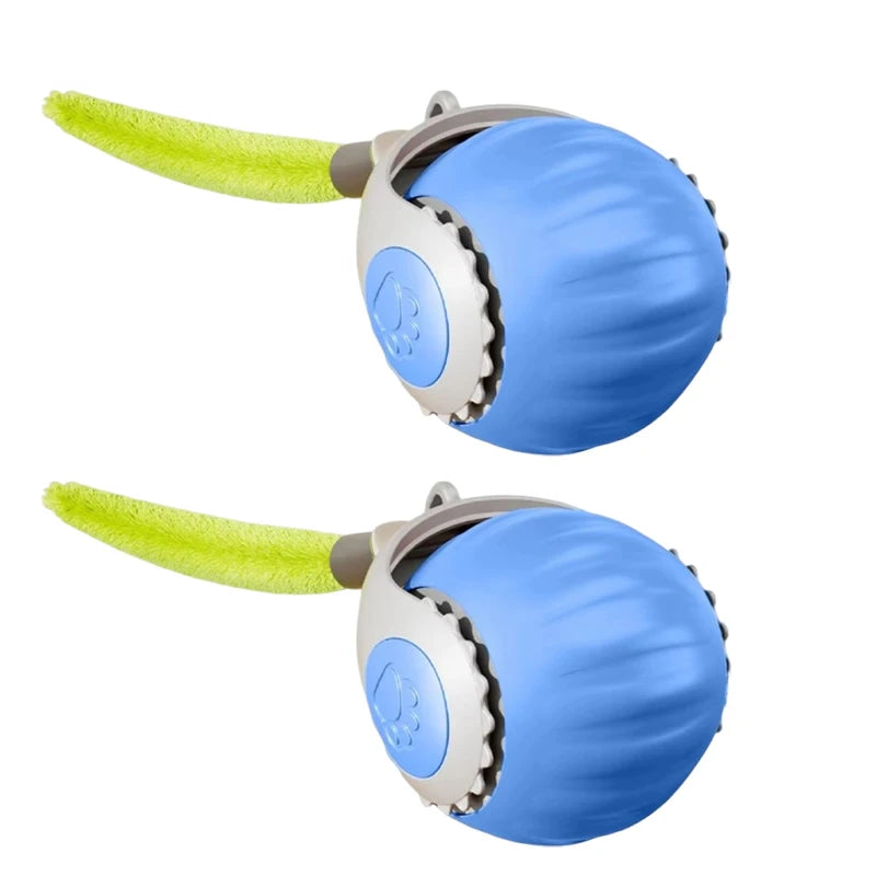 New Cat Interactive Ball Toy Automatic Rolling Ball with Tail Rechargeable Smart Pet Interactive Toy Intelligent Mouse for Cat