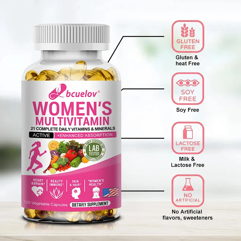 Multivitamin Mineral Supplement Antioxidant for Women, Improved Nutrient Absorption Heart Health Natural Energy Support Multivitamin FREE Shipping