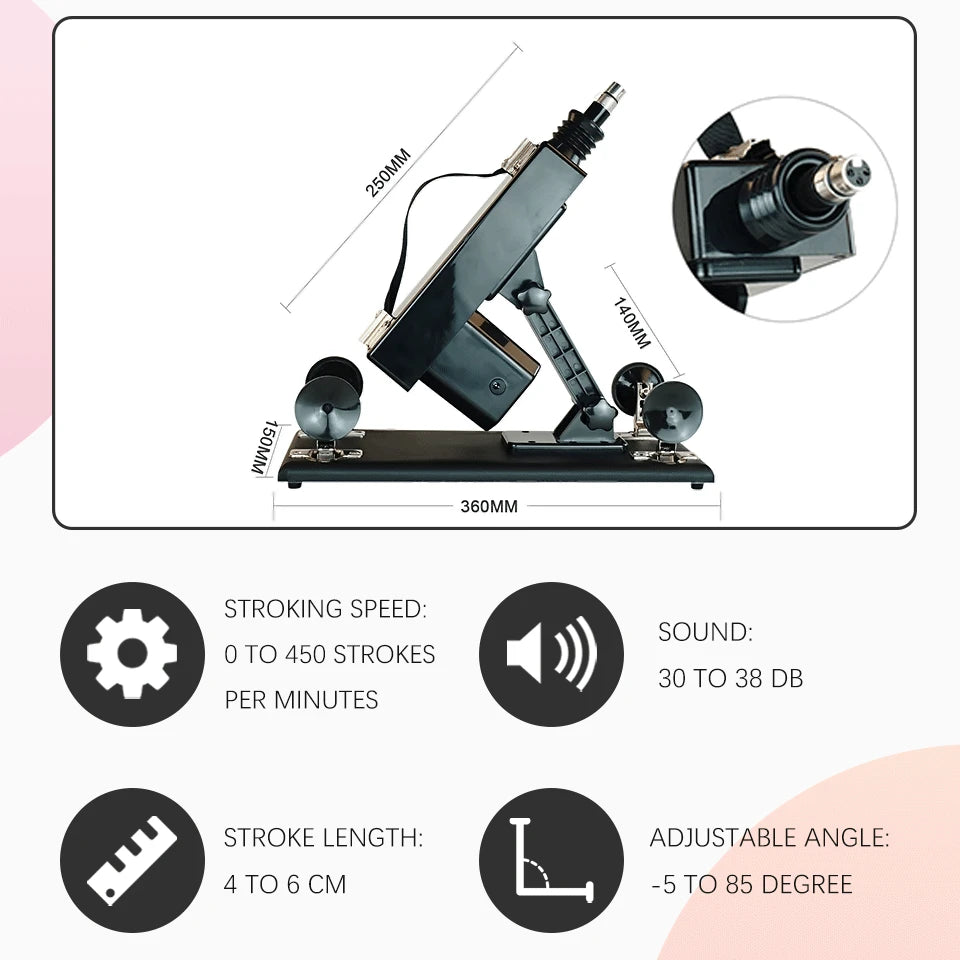 FREDORCH Sex Machine for Woman Adjustable Masturbating Pumping with 3XLR Accessories Sex Gun Love Machine for Men Adult Toys FREE Shipping