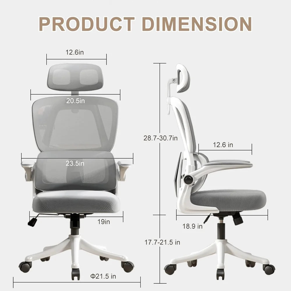 Computer Chair, Office Chair, High Back Ergonomic Office Chair with Lumbar Support, Adjustable Headrest, 3D Armrest FREE Shipping