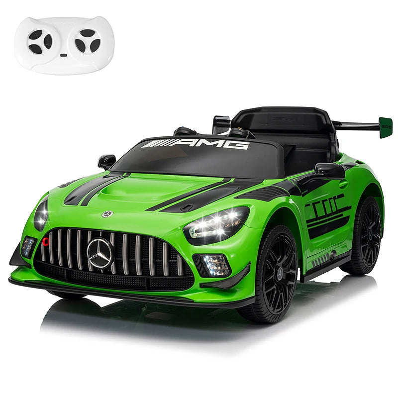 12V Licensed Mercedes-Benz GT3 Kids Ride on Car, Electric Vehicles for Kids Gifts,Ride on Toys with Remote Control, Music